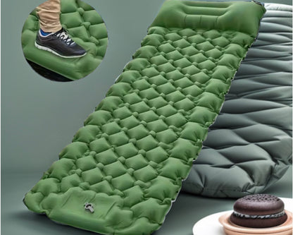 Portable outdoor camping mattress ultralight plus air-enhancing bed sleeping mattress for travel, hiking, picnic overnight
