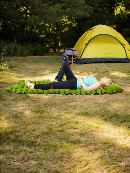 Portable outdoor camping mattress ultralight plus air-enhancing bed sleeping mattress for travel, hiking, picnic overnight