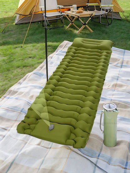 Portable outdoor camping mattress ultralight plus air-enhancing bed sleeping mattress for travel, hiking, picnic overnight