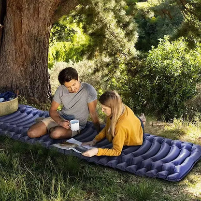 Portable outdoor camping mattress ultralight plus air-enhancing bed sleeping mattress for travel, hiking, picnic overnight