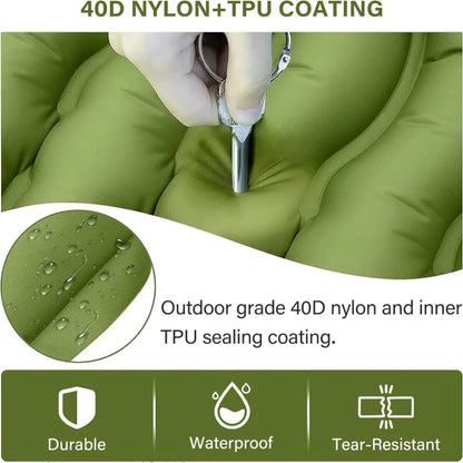 Portable outdoor camping mattress ultralight plus air-enhancing bed sleeping mattress for travel, hiking, picnic overnight