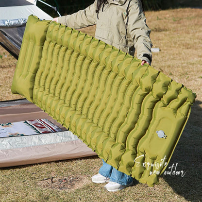 Portable outdoor camping mattress ultralight plus air-enhancing bed sleeping mattress for travel, hiking, picnic overnight